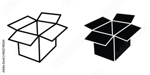 Box icons multiple style collection. icon in vector. Logotype