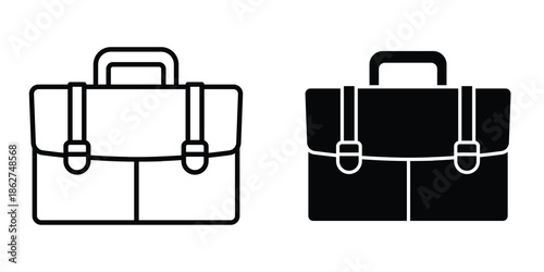 Briefcase icons multiple style collection. icon in vector. Logotype