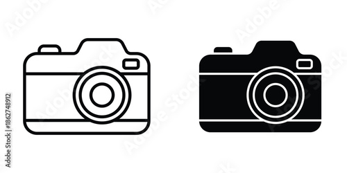 Camera icons multiple style collection. icon in vector. Logotype