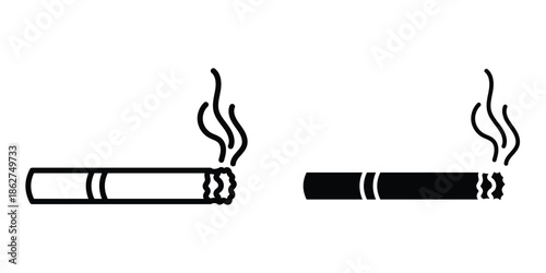 Cigarette icons multiple style collection. icon in vector. Logotype