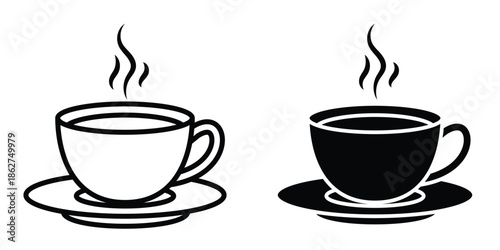 Coffee icons multiple style collection. icon in vector. Logotype