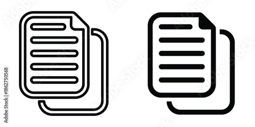 Copy icons multiple style collection. icon in vector. Logotype