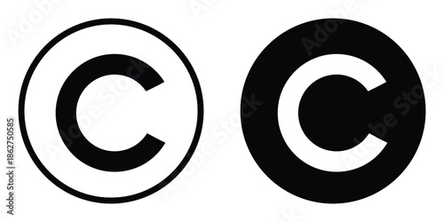 Copyright icons multiple style collection. icon in vector. Logotype