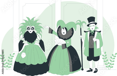 People waiting to cross the street at a pedestrian crossing in an urban environment from a rear viewpoint