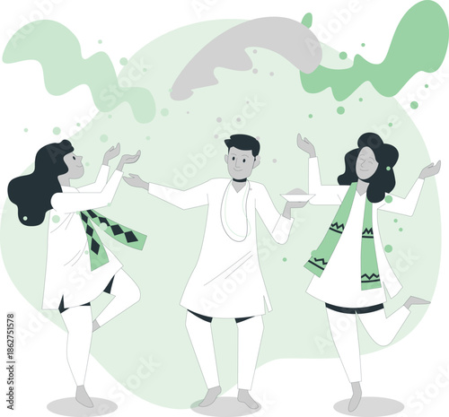 People waiting to cross the street at a pedestrian crossing in an urban environment from a rear viewpoint