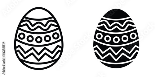 Easter egg icons multiple style collection. icon in vector. Logotype