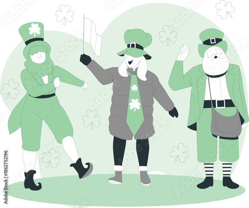 People waiting to cross the street at a pedestrian crossing in an urban environment from a rear viewpoint