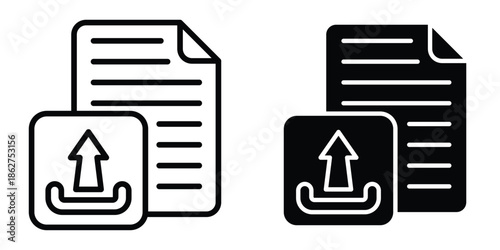 File upload icons multiple style collection. icon in vector. Logotype