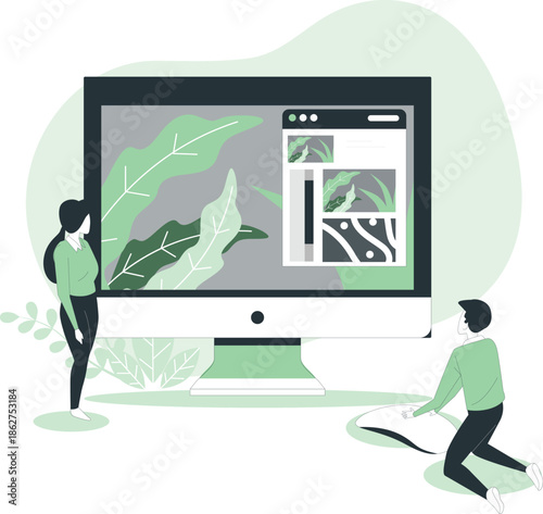 People waiting to cross the street at a pedestrian crossing in an urban environment from a rear viewpoint