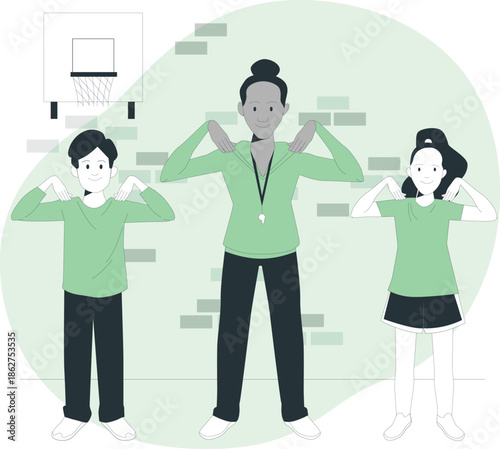 People waiting to cross the street at a pedestrian crossing in an urban environment from a rear viewpoint