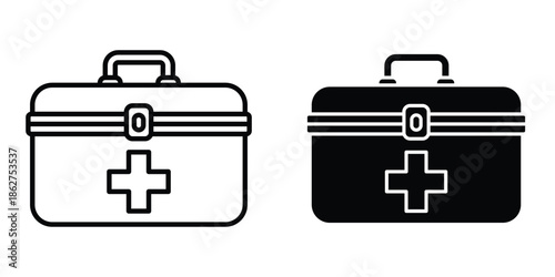 First aid kit icons multiple style collection. icon in vector. Logotype