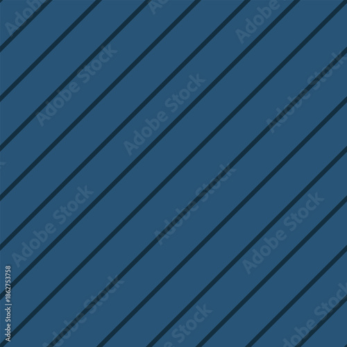 Seamless deep blue diagonal stripe pattern on navy blue background. Clean dark geometric vector design for branding, packaging, textiles, web backgrounds, and print use.