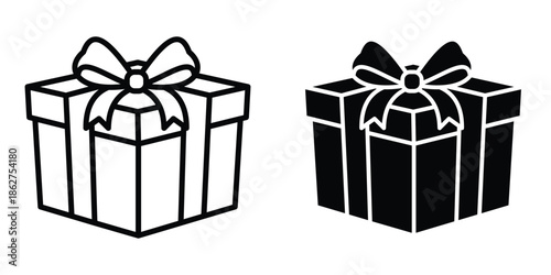 Gift box icons multiple style collection. icon in vector. Logotype
