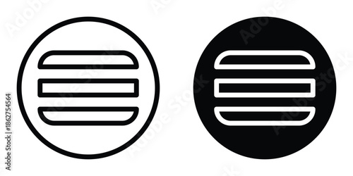 Hamburger menu icons multiple style collection. icon in vector. Logotype