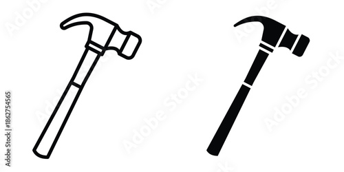 Hammer icons multiple style collection. icon in vector. Logotype