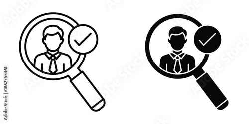 Hiring icons multiple style collection. icon in vector. Logotype