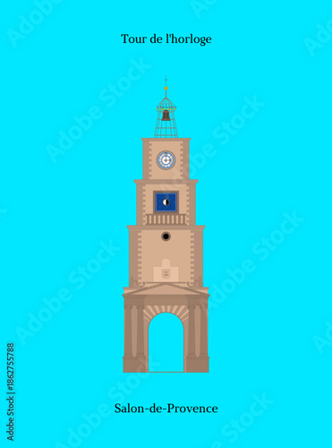 Tour de l'horloge de Salon-de-Provence, France