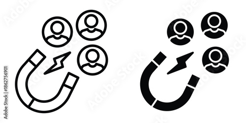 Lead generation icons multiple style collection. icon in vector. Logotype