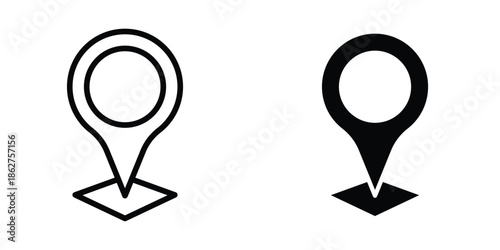 Location icons multiple style collection. icon in vector. Logotype