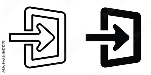 Login icons multiple style collection. icon in vector. Logotype