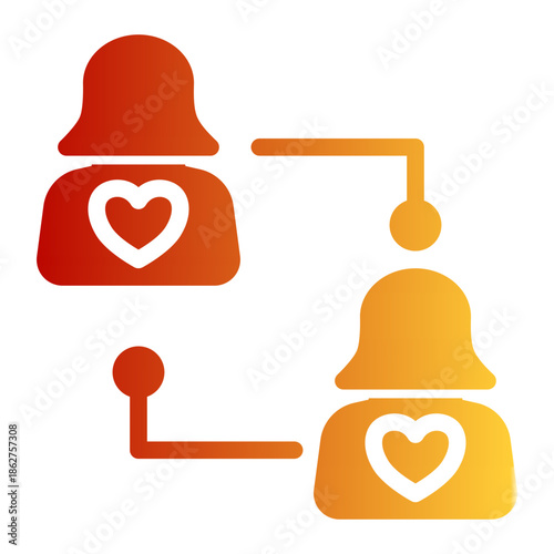 Emotional Sympathy Charity Relationship Icon from Help and Support Icon Collection (Glyph Gradient style)
