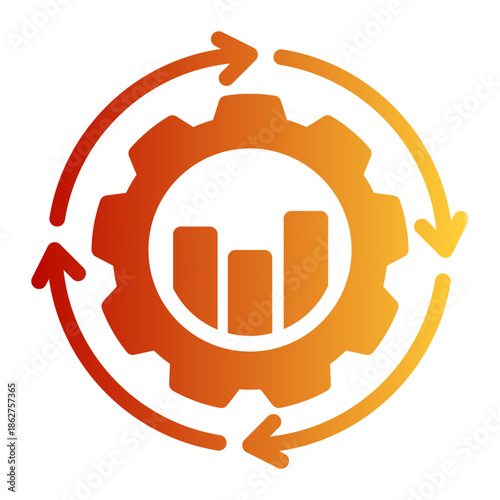 Sustainable Continuous Improvement Continuity Icon from Help and Support Icon Collection (Glyph Gradient style)