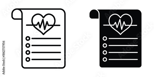 Medical report icons multiple style collection. icon in vector. Logotype