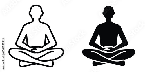 Meditation icons multiple style collection. icon in vector. Logotype