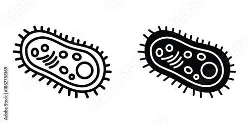 Microorganism icons multiple style collection. icon in vector. Logotype