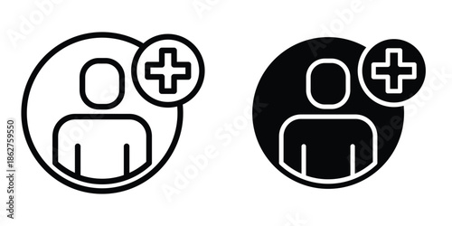 New account icons multiple style collection. icon in vector. Logotype