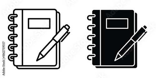 Notebook icons multiple style collection. icon in vector. Logotype