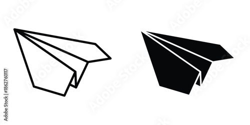 Paper plane icons multiple style collection. icon in vector. Logotype