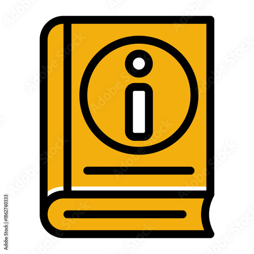 Book Instruction Guideline Manual Icon from Help and Support Icon Collection (Glyph Color Lineal style)