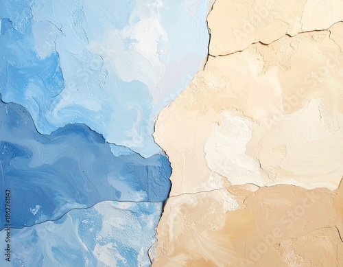 Abstract Wall Texture - A Study in Contrasting Colors and Cracks.