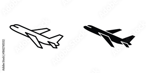 Plane icons multiple style collection. icon in vector. Logotype
