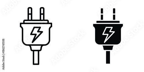 Plug adapter icons multiple style collection. icon in vector. Logotype