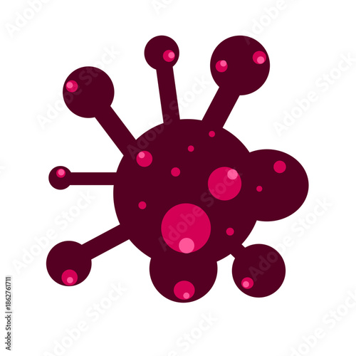3d rendered illustration of a molecule vector icon