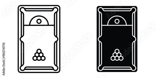 Pool table icons multiple style collection. icon in vector. Logotype