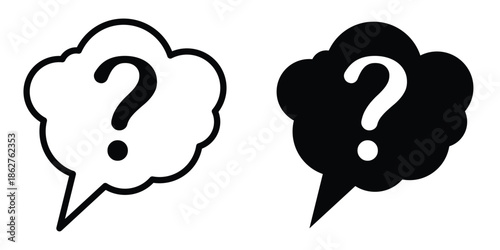 Question mark icons multiple style collection. icon in vector. Logotype