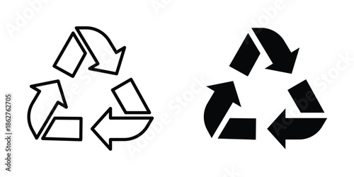 Recycle icons multiple style collection. icon in vector. Logotype