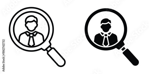 Recruitment icons multiple style collection. icon in vector. Logotype