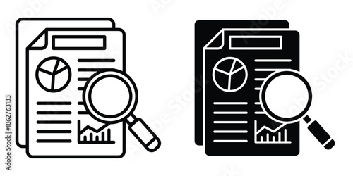 Research icons multiple style collection. icon in vector. Logotype
