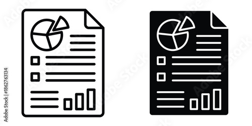 Report icons multiple style collection. icon in vector. Logotype