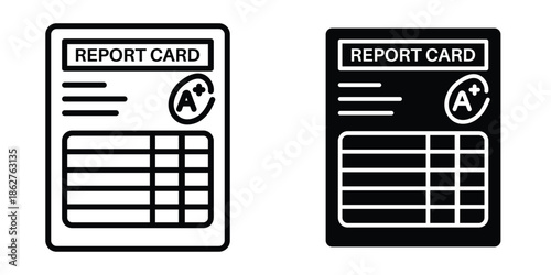 Report card icons multiple style collection. icon in vector. Logotype