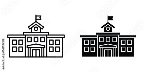 school icons multiple style collection. icon in vector. Logotype