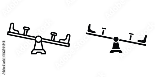 Seesaw icons multiple style collection. icon in vector. Logotype