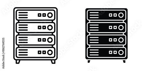 Server icons multiple style collection. icon in vector. Logotype