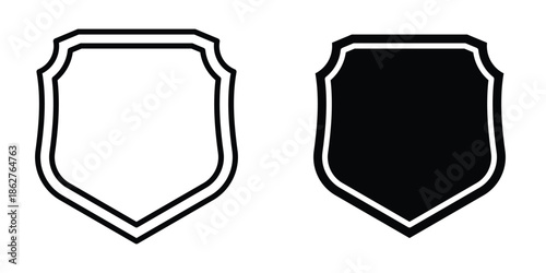 Shield icons multiple style collection. icon in vector. Logotype