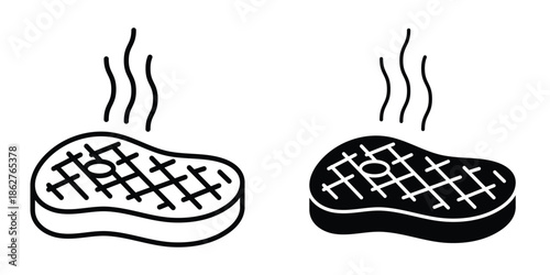 Steak icons multiple style collection. icon in vector. Logotype