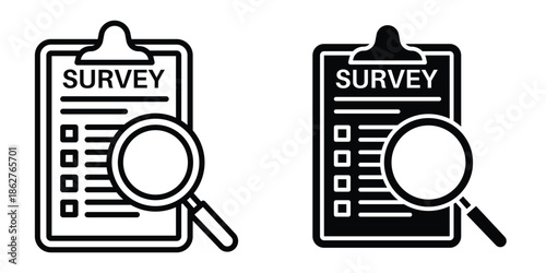 Survey icons multiple style collection. icon in vector. Logotype